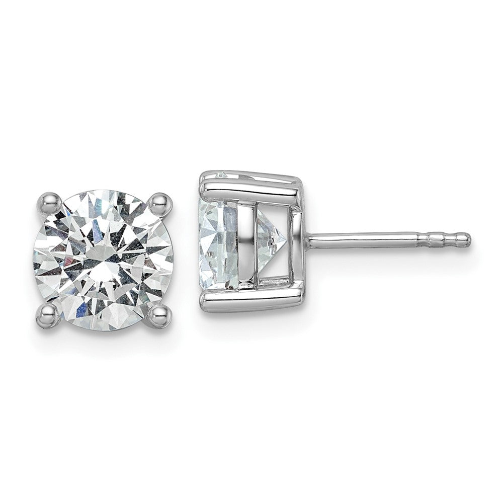 14kw 3ct Cert Lab Grown Dia VS/SI+ G+ Round Comp Heavyweight Earrings