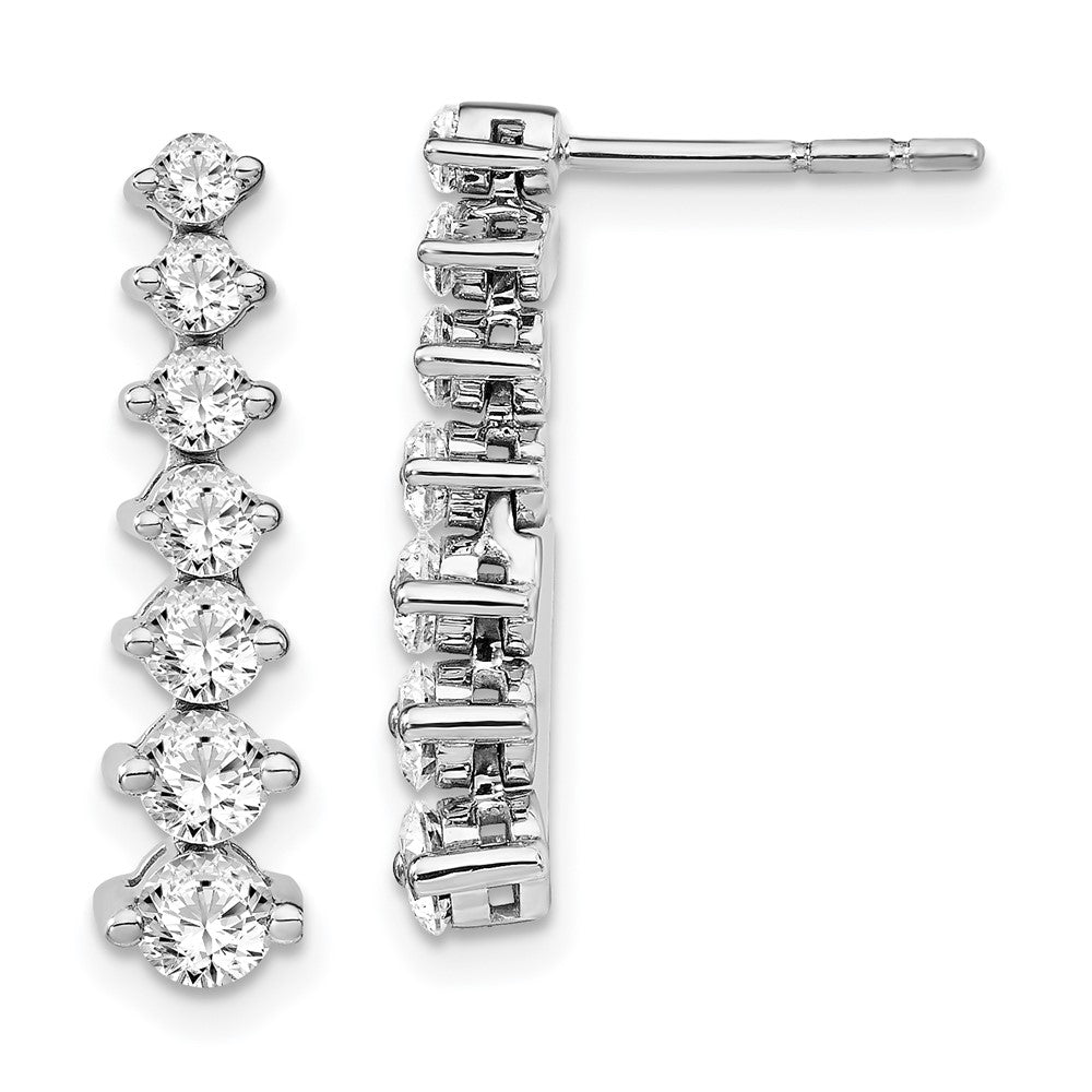 14kw 1 1/2ct Lab Grown Dia VS/SI+ G+ Comp Graduating Drop Post Earrings
