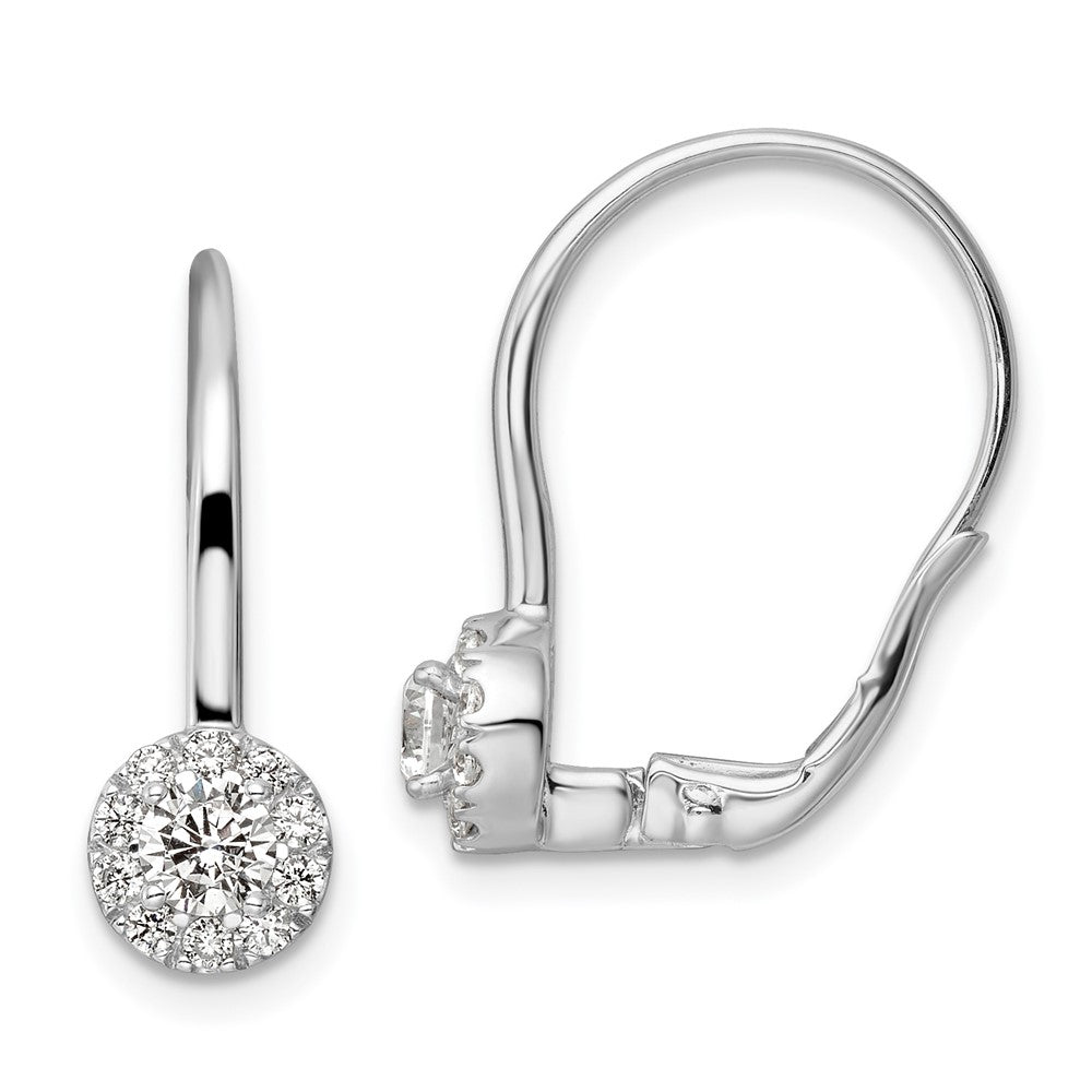 14kw 3/4ct Lab Grown Diamond VS/SI+ G+ Comp Drop Leverback Earrings
