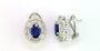 EFFY 14K WHITE GOLD DIAMOND,NATURAL SAPPHIRE EARRINGS