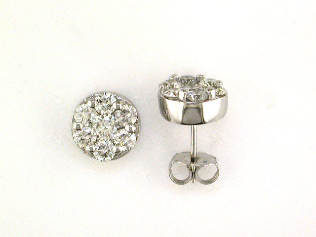 EFFY 14K WHITE GOLD DIAMOND EARRINGS