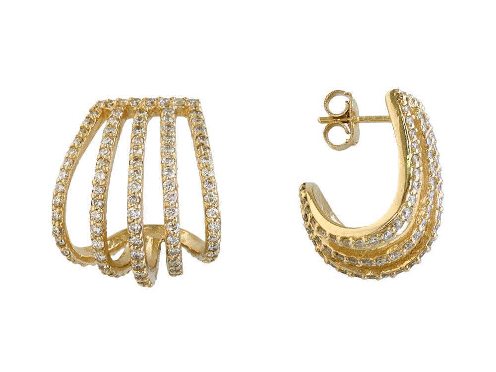 EFFY 14K YELLOW GOLD DIAMOND EARRINGS