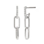 14KW 0.25CTW DIAMOND DANGLING PAPERCLIP EARRINGS