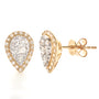 14KY 0.75CTW PEARSHAPE DIAMOND CLUSTER EARRINGS