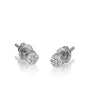 10KW 0.15CTW DIAMOND FLOWER EARRINGS