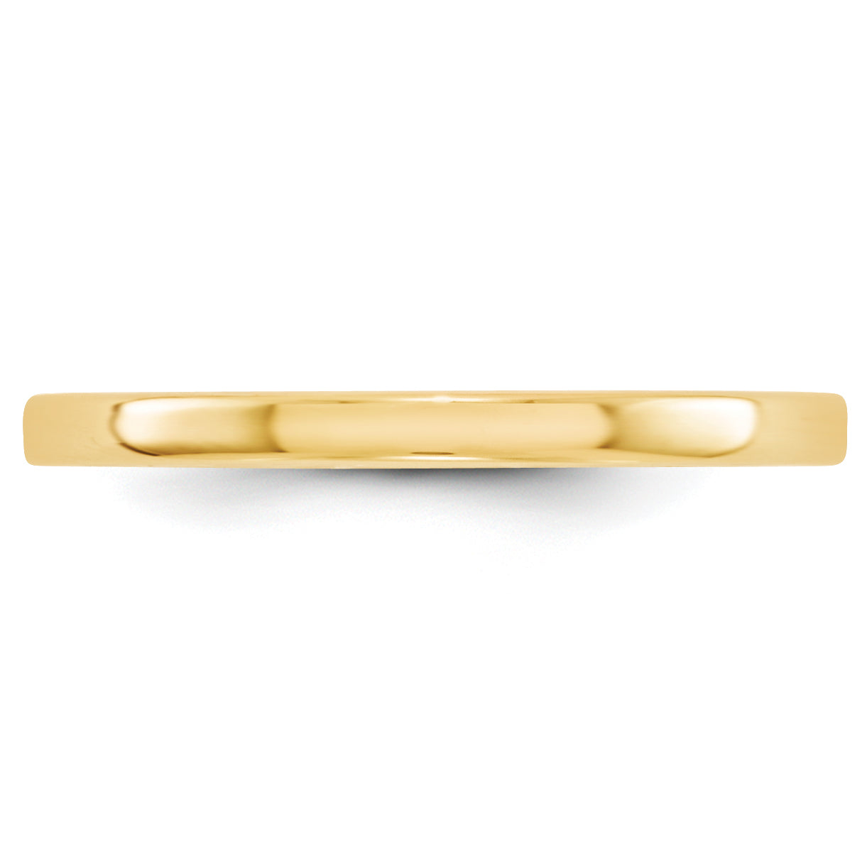 14KY 2mm LTW Flat Band Size 7.5