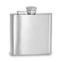 Rebel Steel Brushed Stainless Steel 6 oz Square Flask