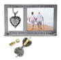 Always In My Heart Memorial Heart Ash Holder Locket Dangle 3x5 Photo Frame