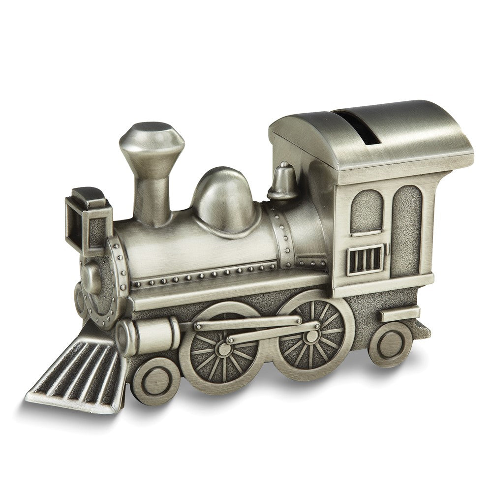 Pewter Finish Train Bank