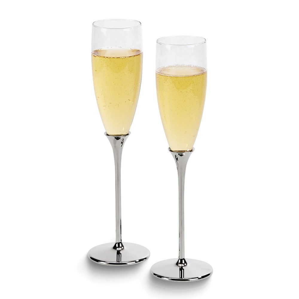 Nickel-plated Boston Toasting Flutes