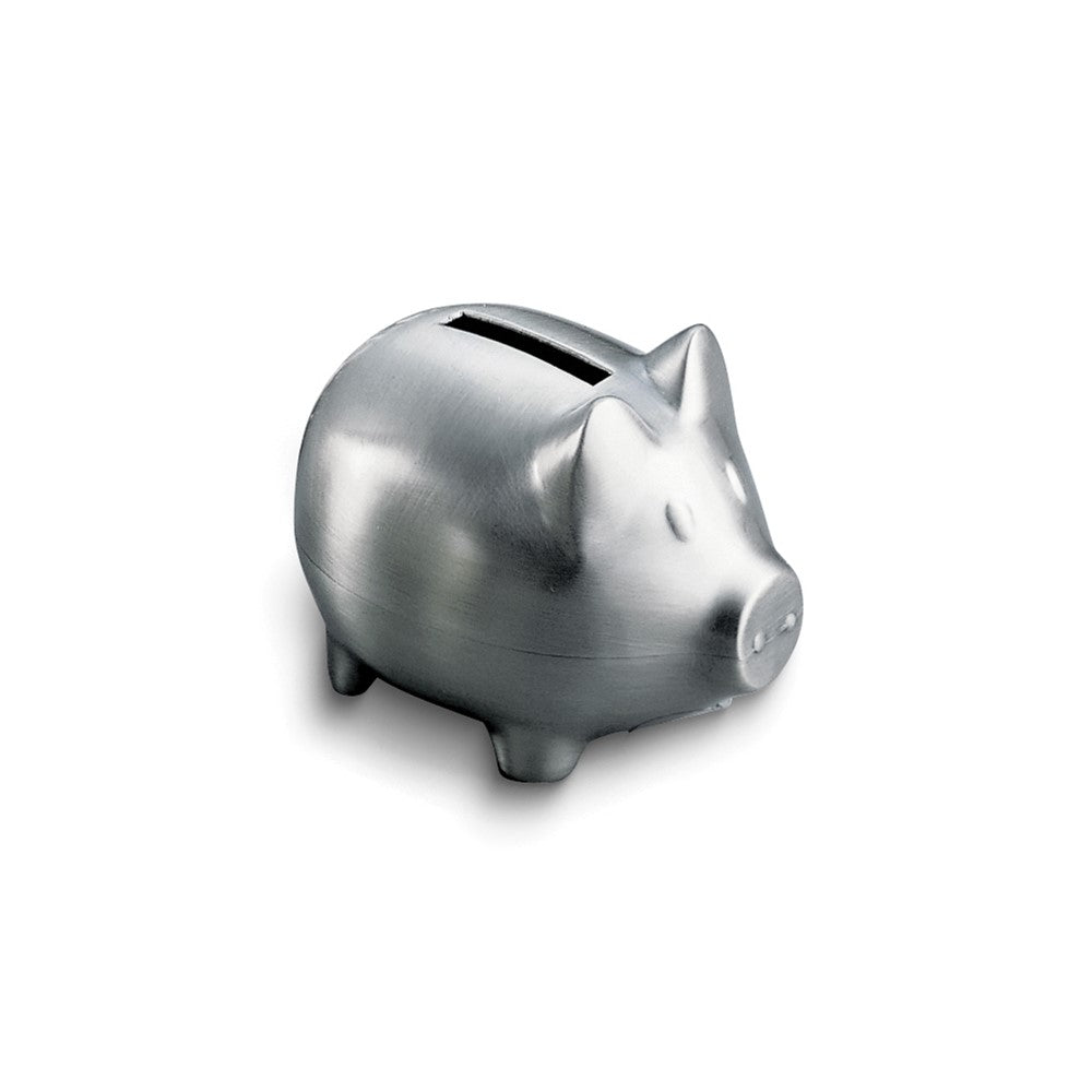 Pewter Finish Pig Bank