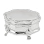 Silver-plated Princess Victorian Footed Jewelry Box