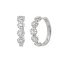 14KW 0.65CTW BAGUETTE DIAMOND ROUND CLUSTER HOOP