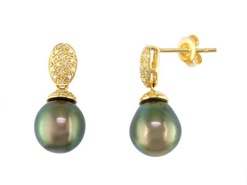 EFFY 14K YELLOW GOLD DIAMOND EARRINGS