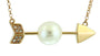 EFFY 14K YELLOW GOLD DIAMOND,FRESH WATER PEARL NECKLACE