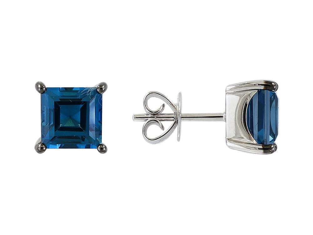 EFFY 925 STERLING SILVER ,LONDON BLUE TOPAZ EARRINGS