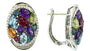 EFFY 925 STERLING SILVER DIAMOND,AMETHYST,BLUE TOPAZ,LONDON BLUE TOPAZ,CITRINE,SKY BLUE TOPAZ,RHODOLITE,PERIDOT EARRINGS