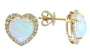 EFFY 14K YELLOW GOLD DIAMOND,ETHIOPIAN OPAL EARRINGS