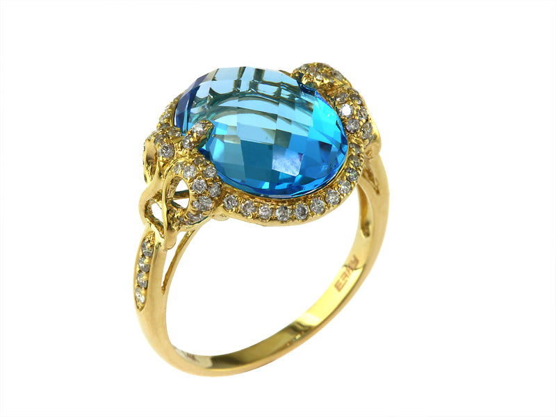 EFFY 14K YELLOW and WHITE GOLD DIAMOND