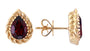 EFFY 14K YELLOW GOLD ,GARNET EARRINGS