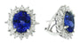EFFY 18K WHITE GOLD DIAMOND,TANZANITE,6.31 and 5.77 TZ EARRINGS