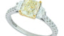 EFFY 18K WHITE and YELLOW GOLD DIAMOND,NATURAL YELLOW DIAMOND RING (WITH  1.84 CT  CENTER SIZE) CENTER SIZE: 1.84 CT