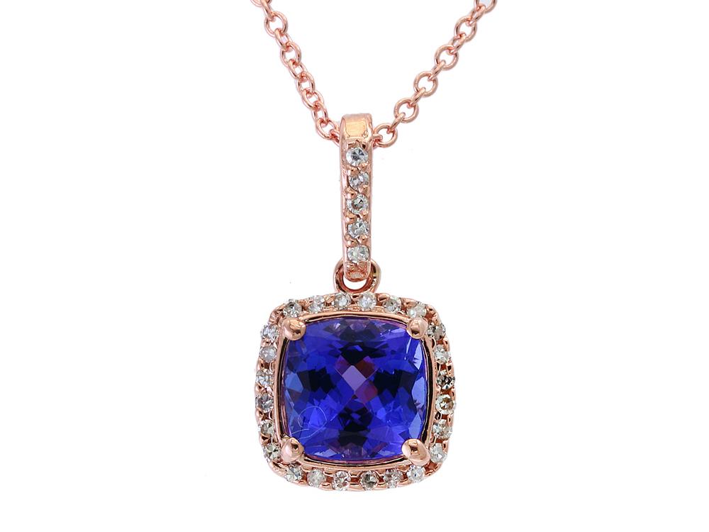 Effy 14K Rose Gold Diamond,Tanzanite Pendant