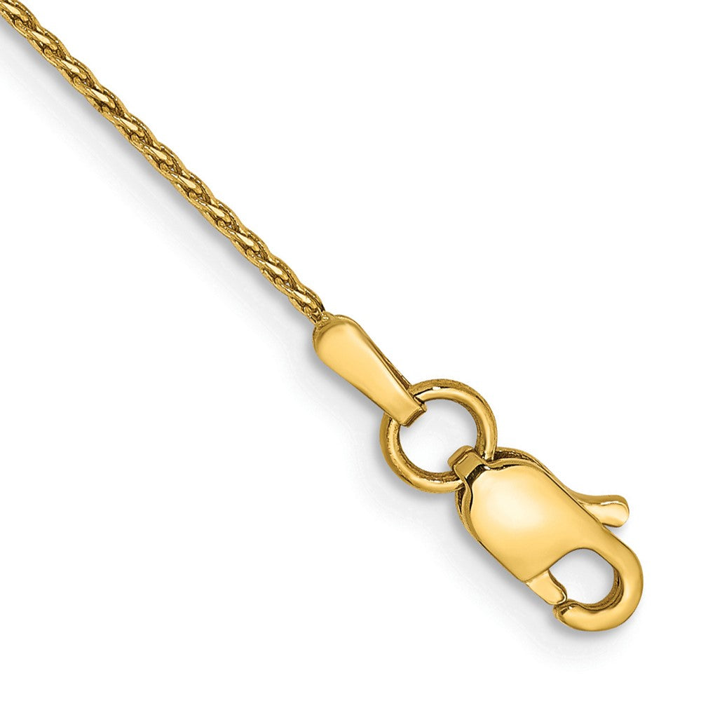 14k .8mm D/C Parisian Wheat Chain Anklet