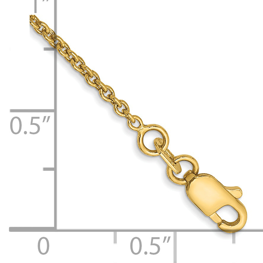 14k 1.4mm Forzantine Cable Chain Anklet