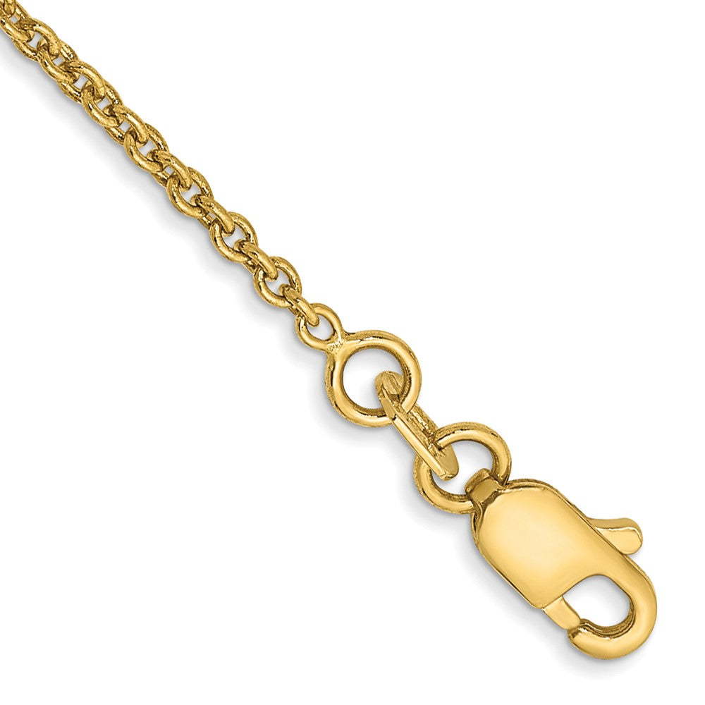 14k 1.4mm Forzantine Cable Chain Anklet
