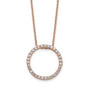 14k Rose Gold 1/2ct Lab Grown Dia VS/SI+ G+ 18in Round Pendant Necklace