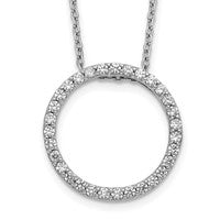 14kw 1/2ct Lab Grown Diamond VS/SI+ G+ 18in Round Pendant Necklace