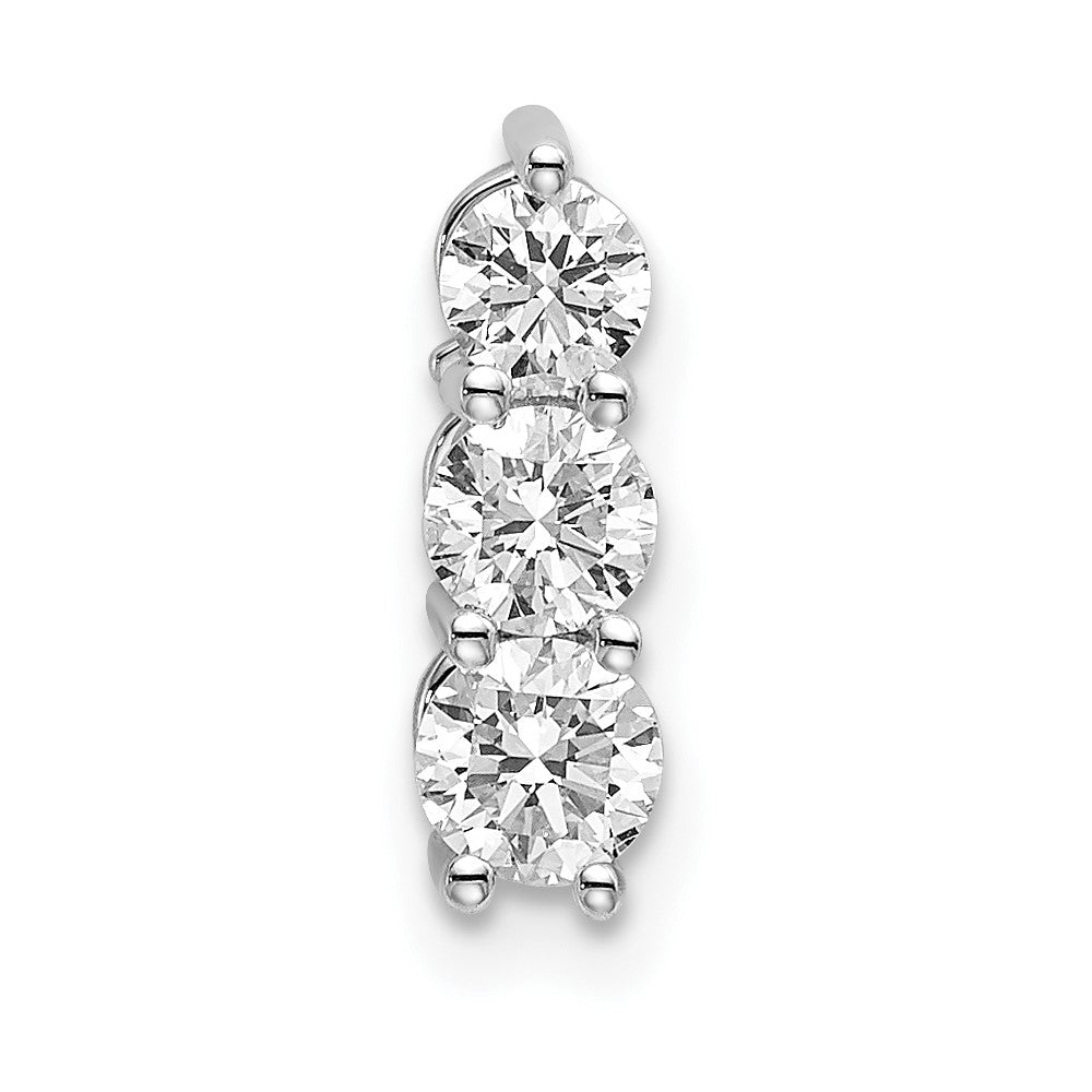 14kw Lab Grown Diamond VS/SI+ G+ 3-stone Pendant w/ Chain