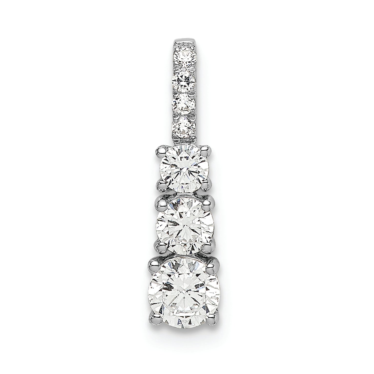 14kw Lab Grown Diamond VS/SI+ G+ 3-stone Pendant