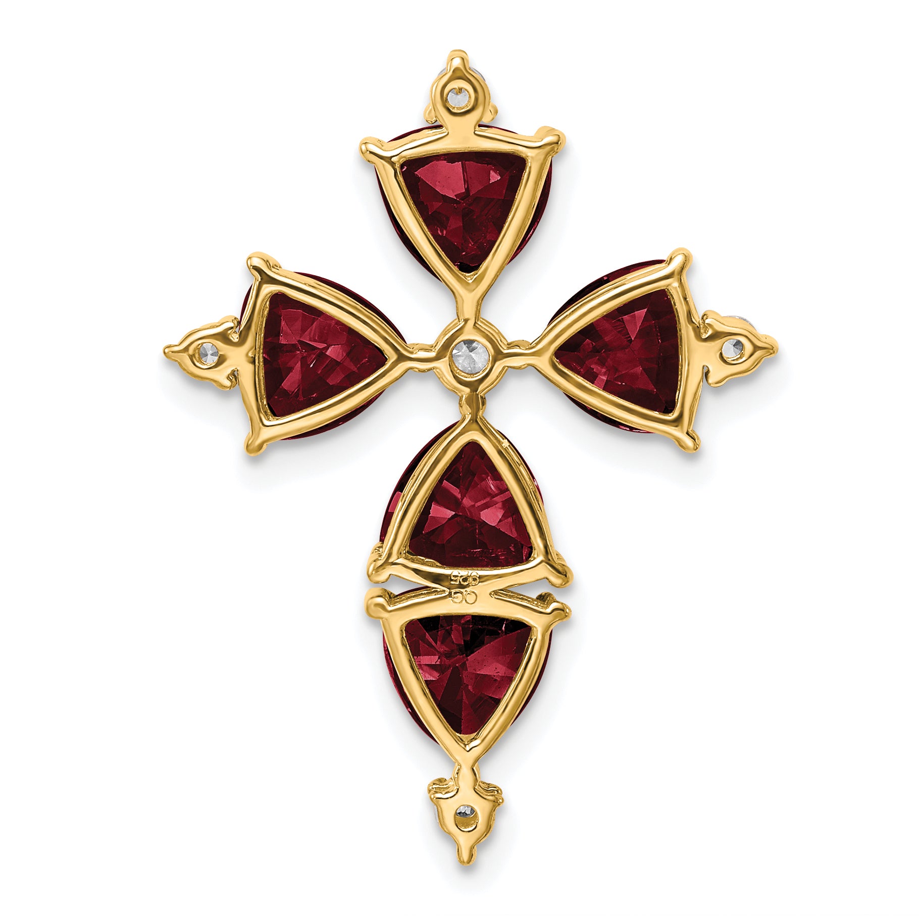 14k 1/5 ct Lab Grown Diamond VS/SI+ G+ & Created Ruby Chain Slide Pendant