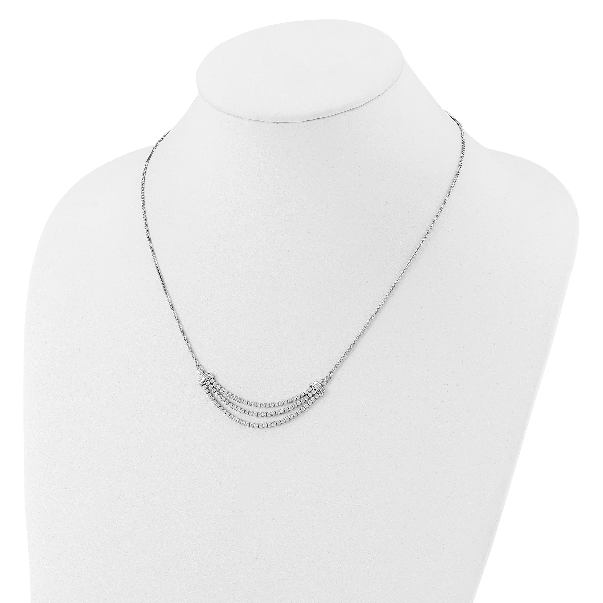 14kw 2 1/6ct Lab Grown Dia VS/SI+ G+ Adjustable Tennis Style Bolo Necklace