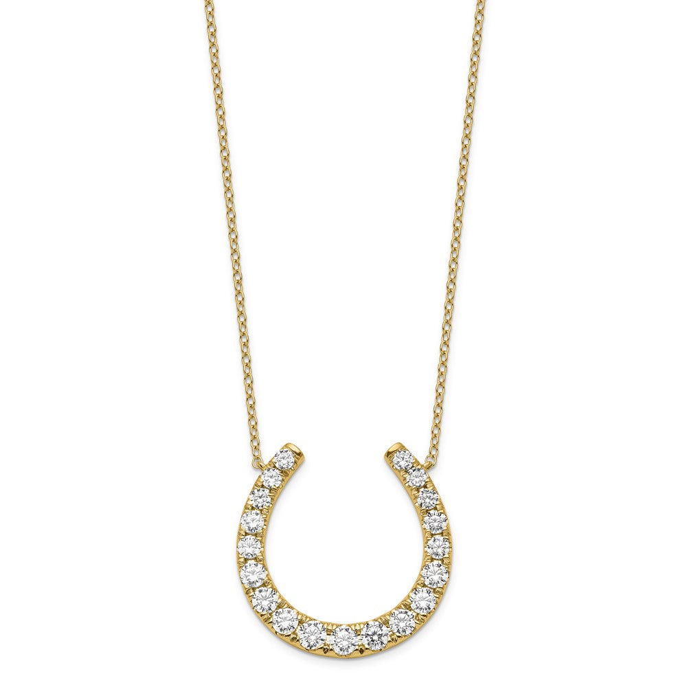 10KY VS/SI+ G+ Lab Grown 1ct. Horseshoe Necklace