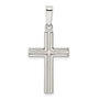 Sterling Silver Polished and Satin Latin Cross Pendant