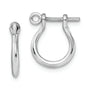 Sterling Silver Polished Small Shackle Link Screw Earrings