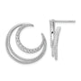 Sterling Silver Rhodium-plated CZ Fancy Post Earrings