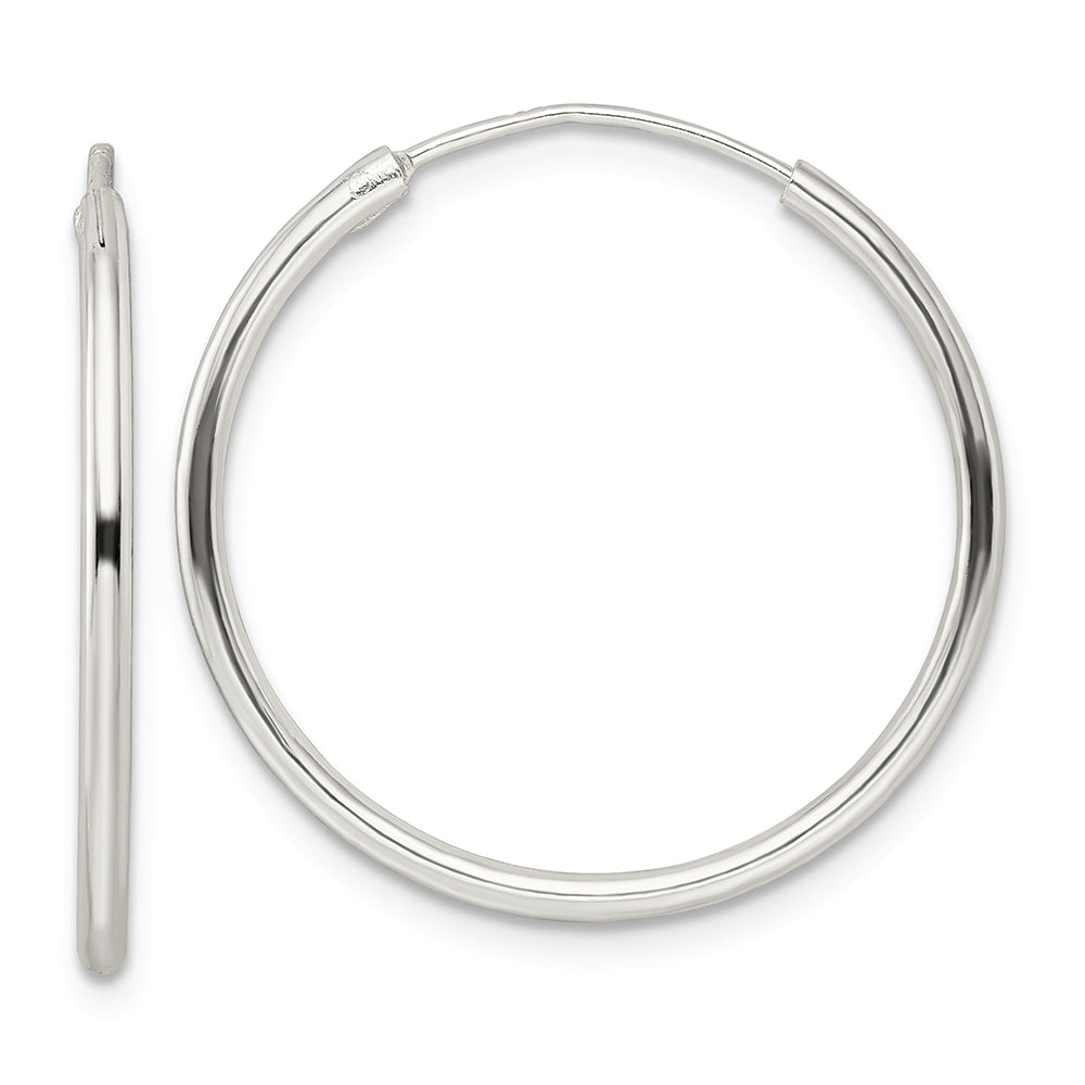 Sterling Silver Polished Endless Hoop Earrings