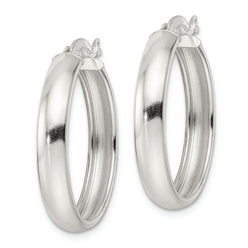 Sterling Silver Polished Hoop Earrings