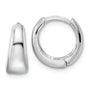 Sterling Silver Rhodium-plated Polished Hinged Hoop Earrings