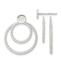 Sterling Silver w/2 Circle Jackets Button Post Earrings