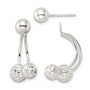 Sterling Silver Textured Ball Jackets and 6mm Ball Post Earrings