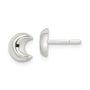 Sterling Silver Polished Crescent Moon Post Earrings