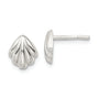 Sterling Silver Polished Shell Post Earrings