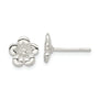 Sterling Silver Polished Flower Post Earrings
