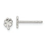 Sterling Silver Polished 4 Leaf Clover Post Earrings