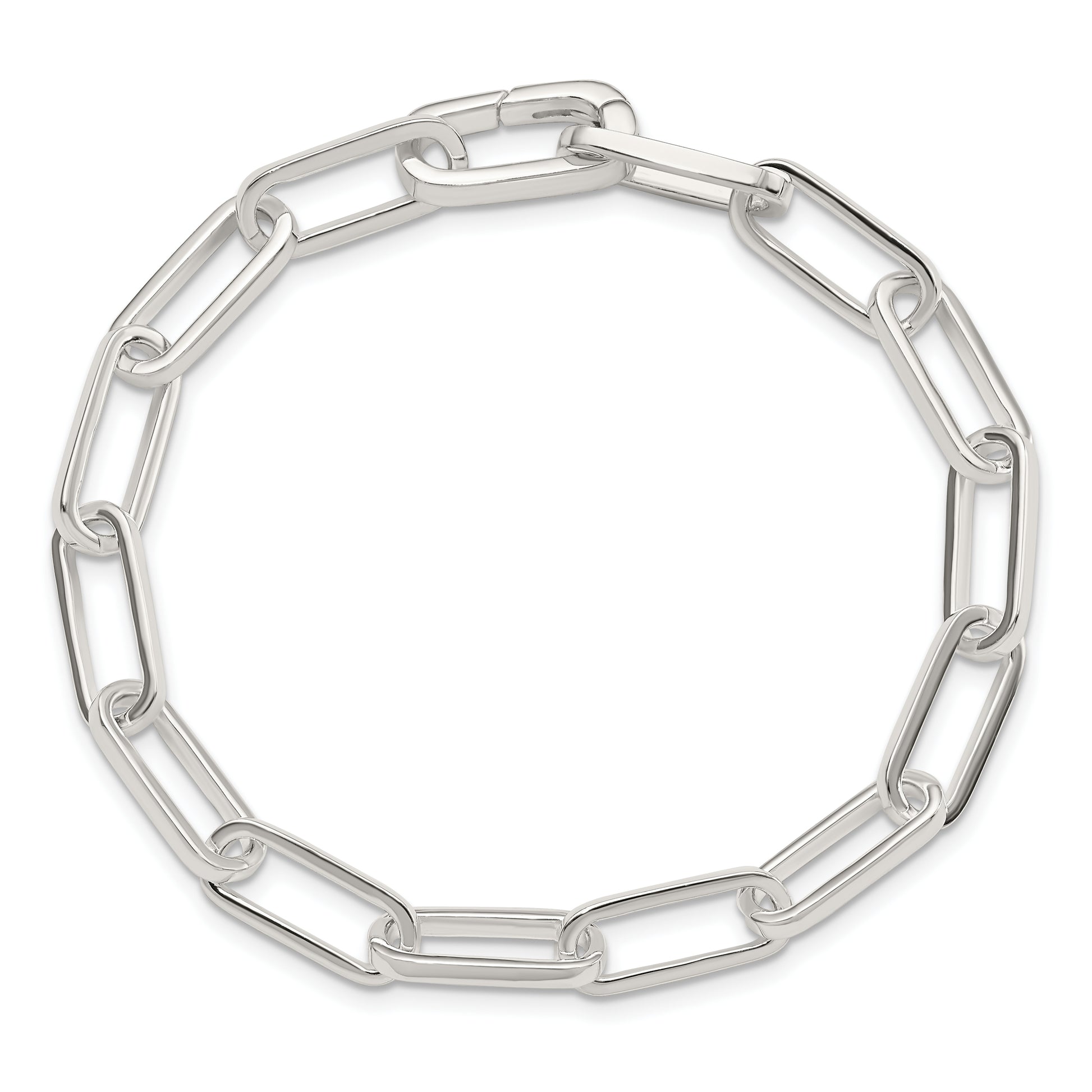 Sterling Silver Polished Fancy Link Bracelet